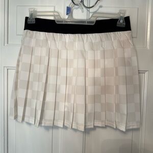 JoyLab Checkered Tennis Skort White Athletic Skirt With Shorts